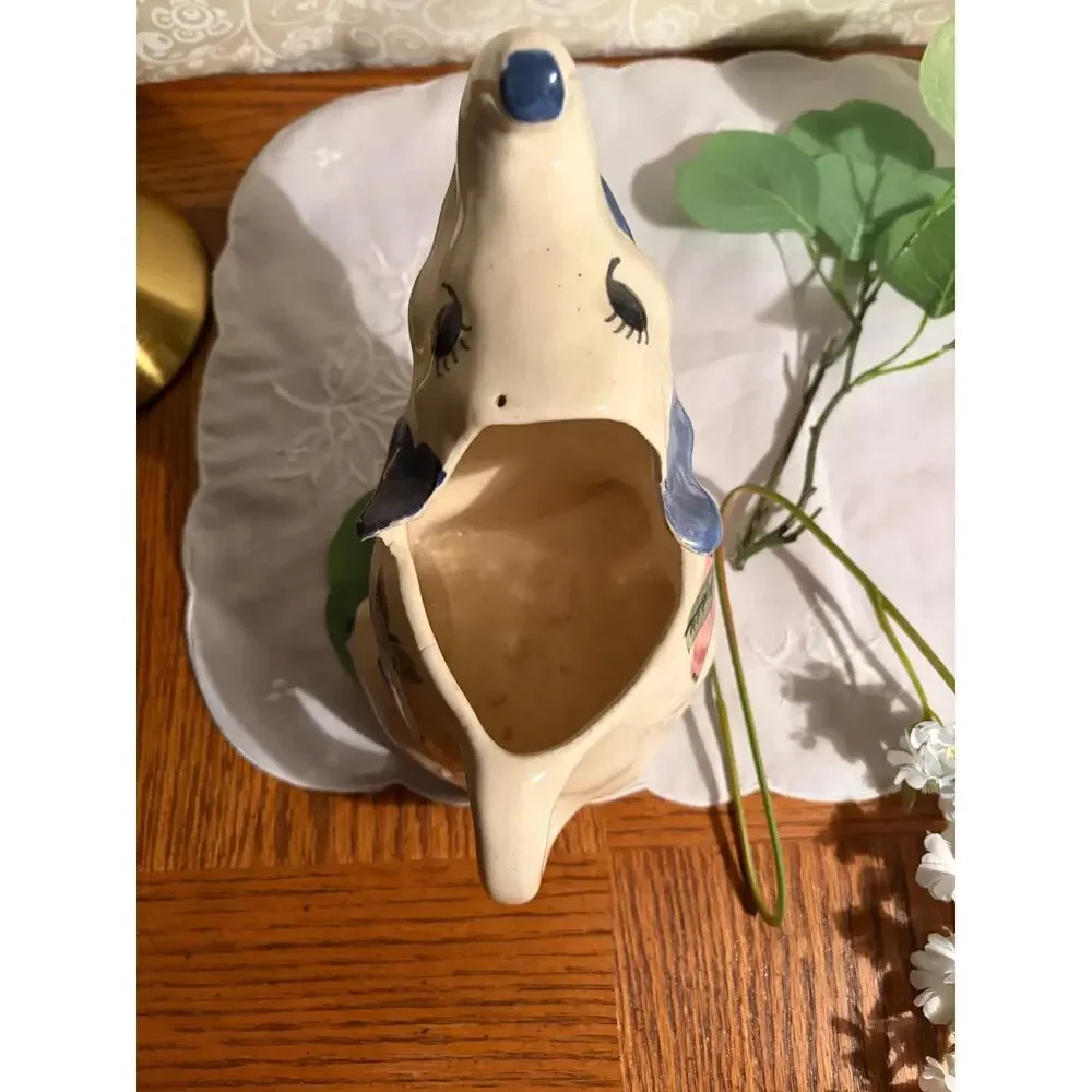 Vintage Elephant Ceramic‎ Creamer - Kitsch Kitchen Decor